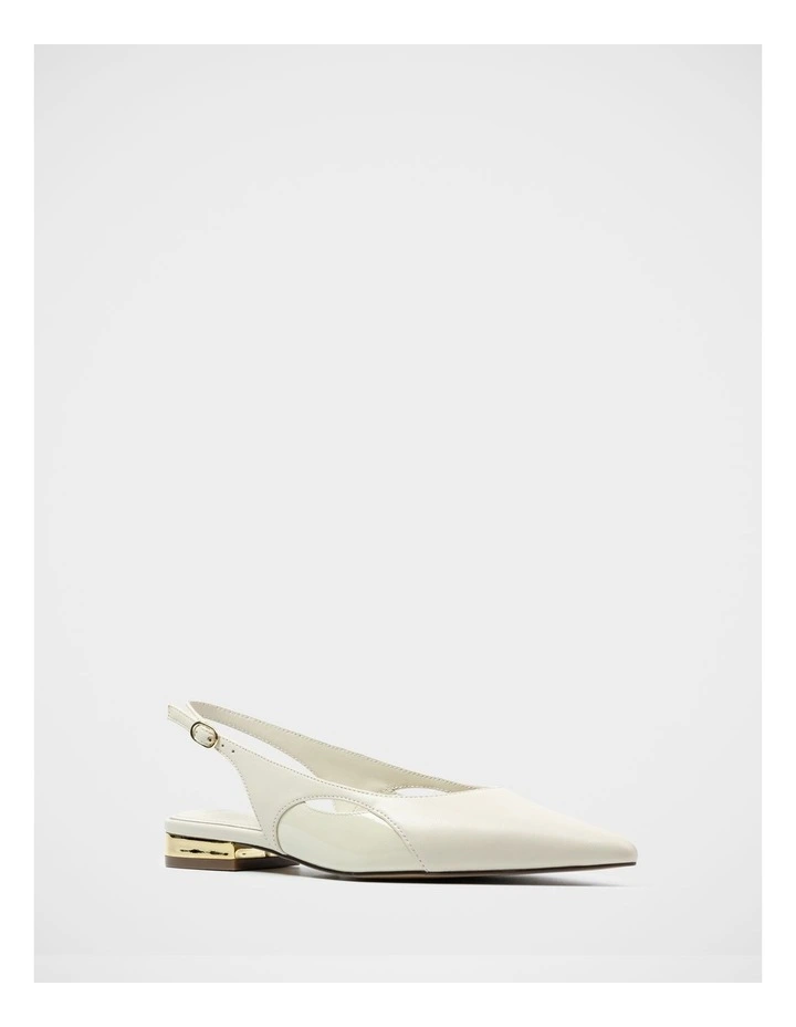 Margaret Leather Slingback in Ivory image 2