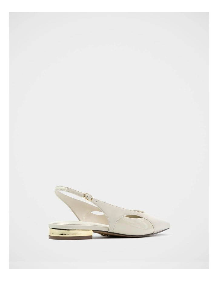 Margaret Leather Slingback in Ivory image 4