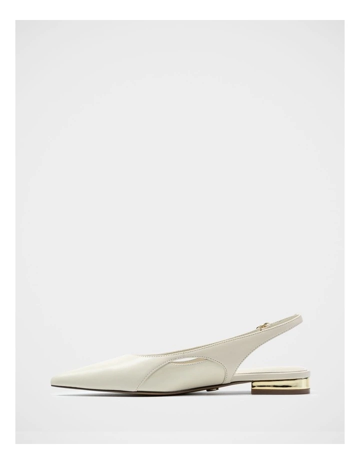 Margaret Leather Slingback in Ivory image 6