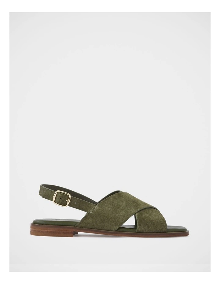 Deon Suede Leather Sandal in Green image 1
