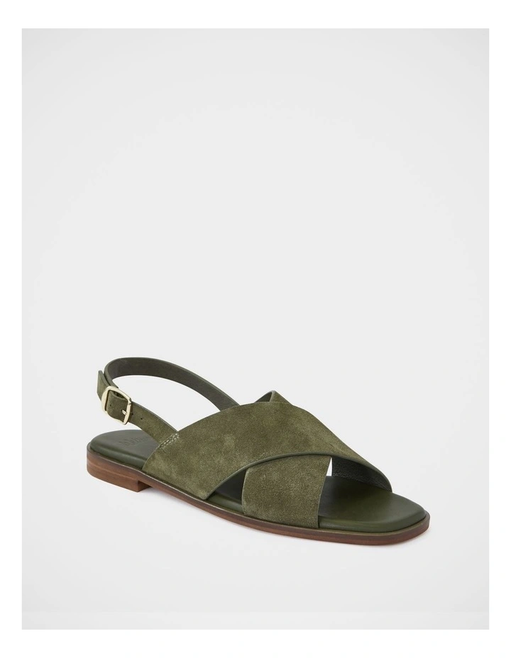 Deon Suede Leather Sandal in Green image 2