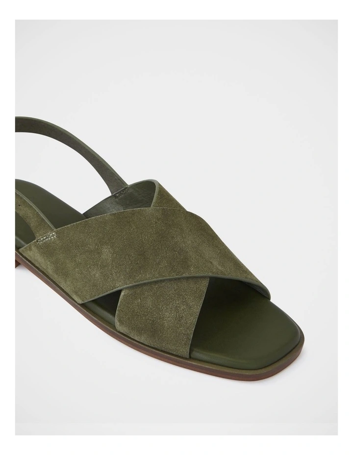 Deon Suede Leather Sandal in Green image 3
