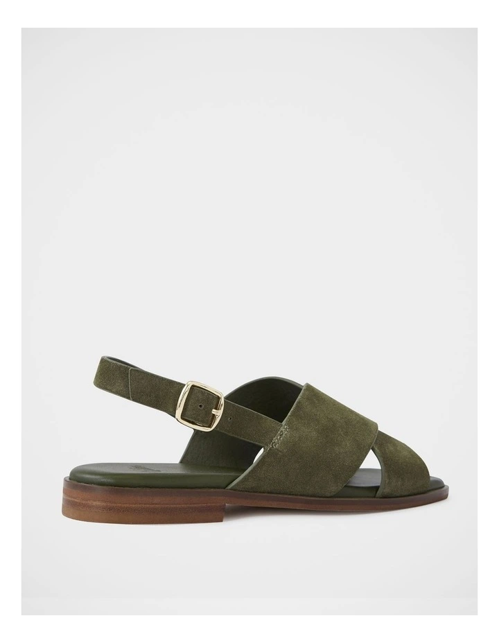 Deon Suede Leather Sandal in Green image 4