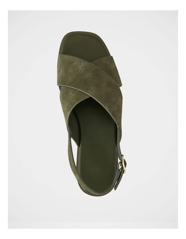 Deon Suede Leather Sandal in Green image 5