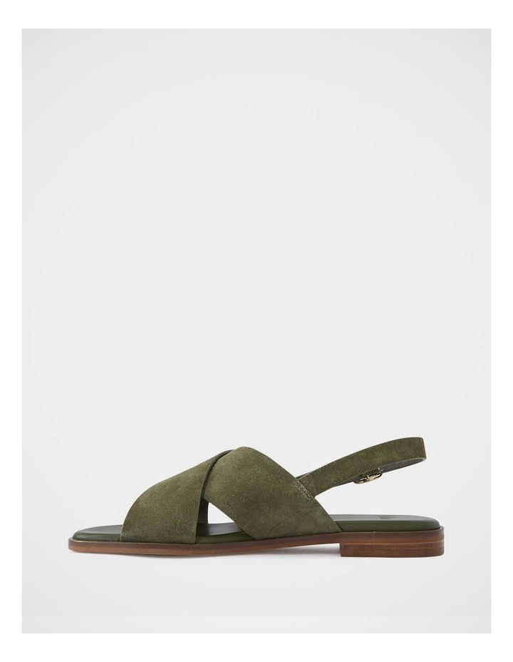 Deon Suede Leather Sandal in Green image 6
