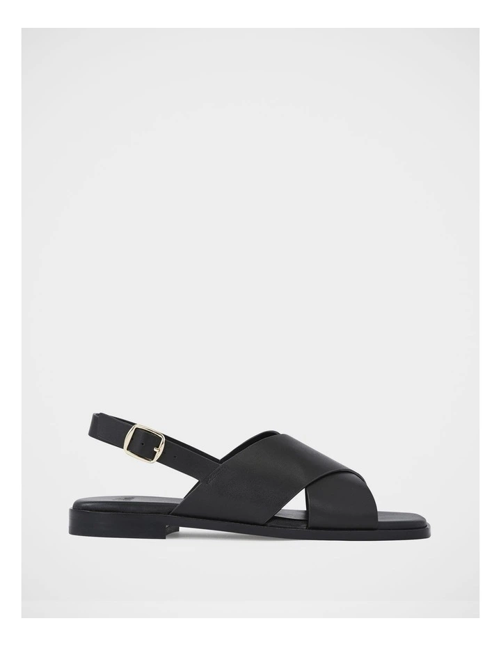Deon Premium Leather Sandal in Black image 1