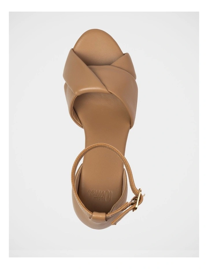 Niley Leather Espadrille Wedge in Dark Sand image 5