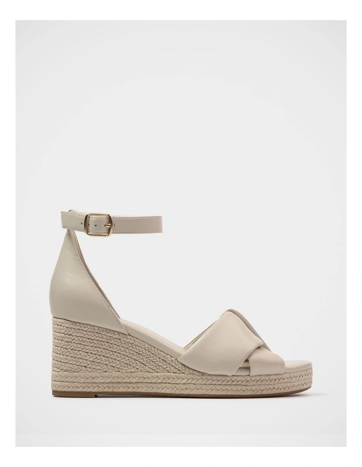 Niley Leather Espadrille Wedge in Ivory image 1