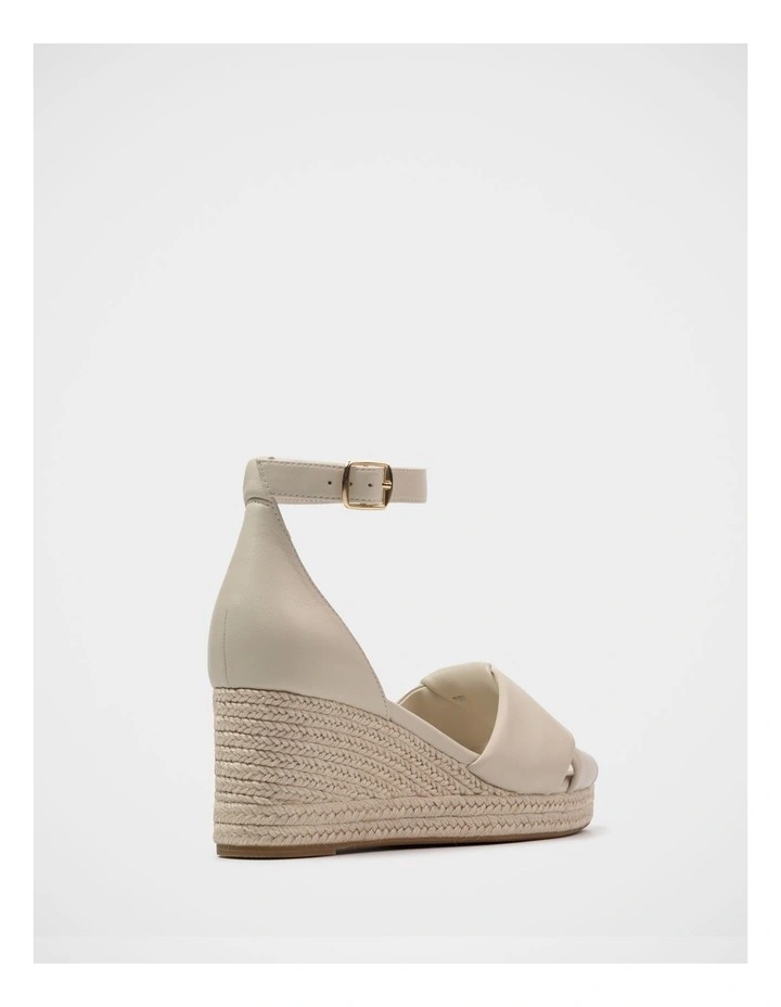Niley Leather Espadrille Wedge in Ivory image 4