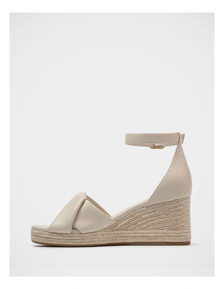 Niley Leather Espadrille Wedge in Ivory image 6