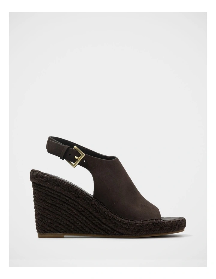 Xandria Leather Espadrille Wedge in Espresso image 1