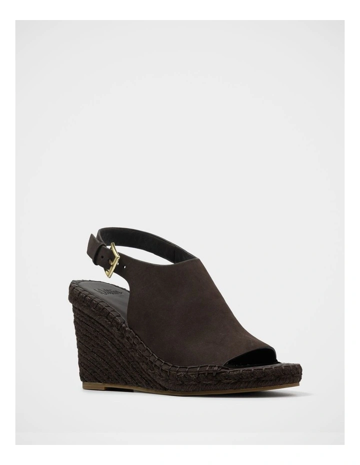 Xandria Leather Espadrille Wedge in Espresso image 2