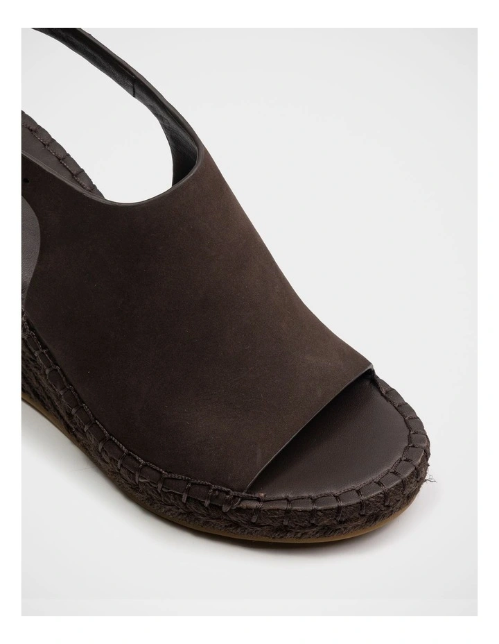 Xandria Leather Espadrille Wedge in Espresso image 3