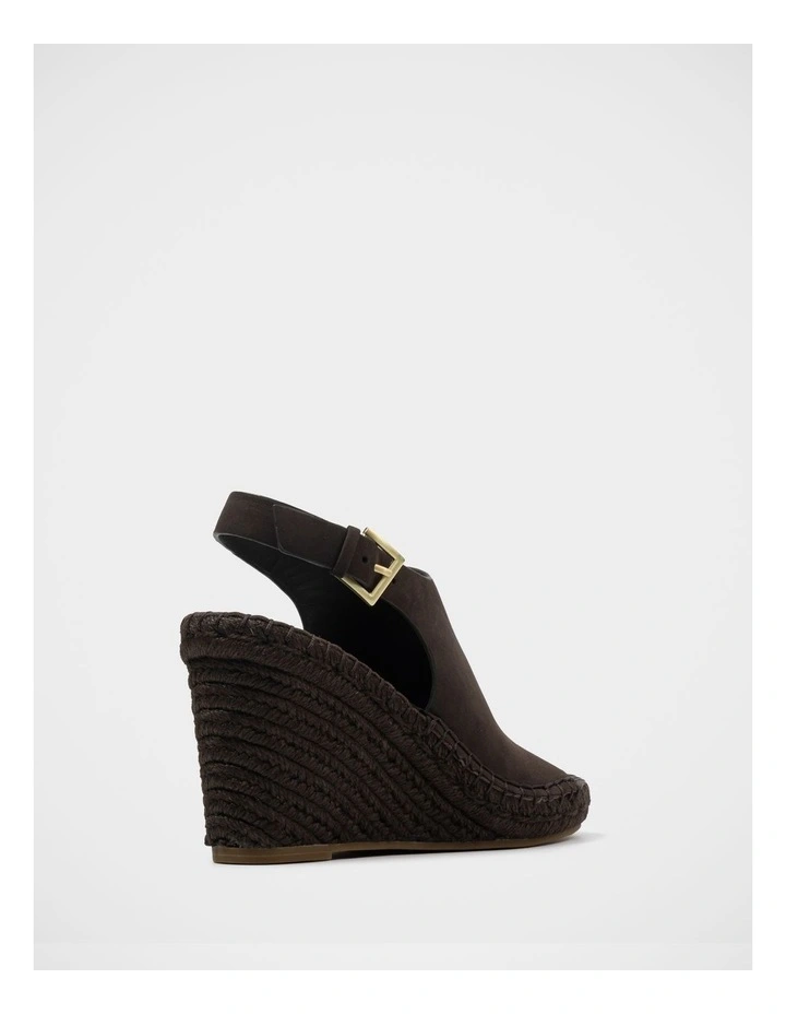 Xandria Leather Espadrille Wedge in Espresso image 4