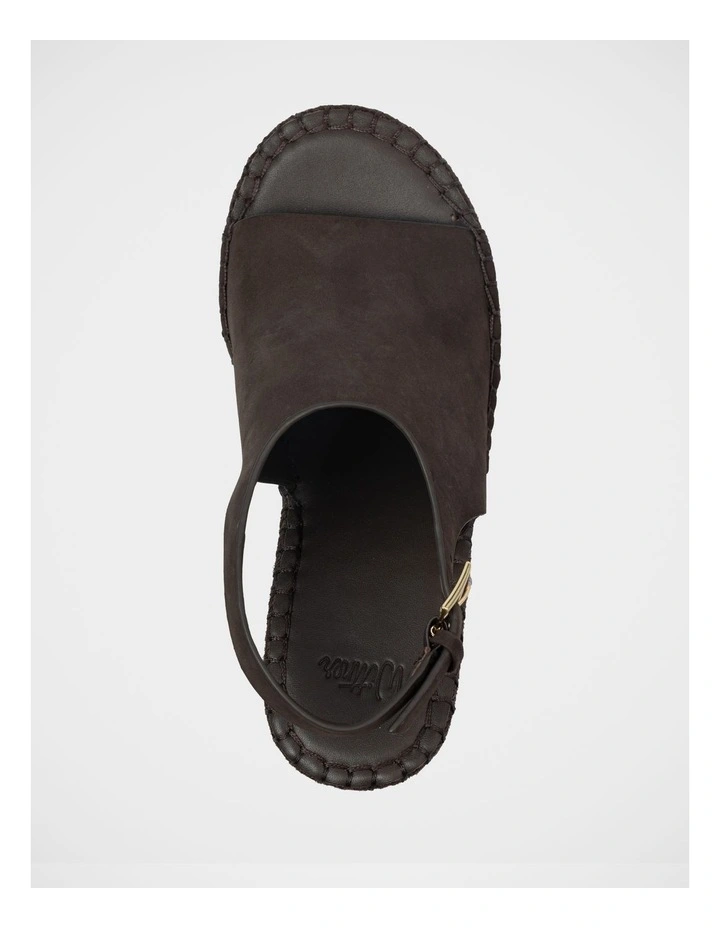 Xandria Leather Espadrille Wedge in Espresso image 5
