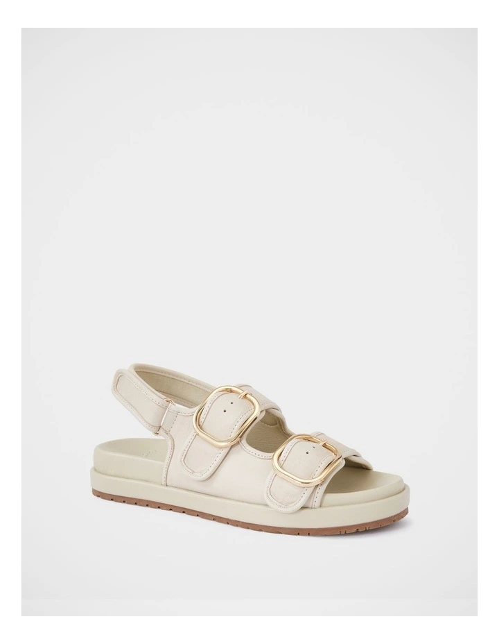 Atticus Pebble Leather Flatform in Ivory image 2