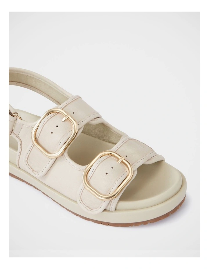 Atticus Pebble Leather Flatform in Ivory image 3