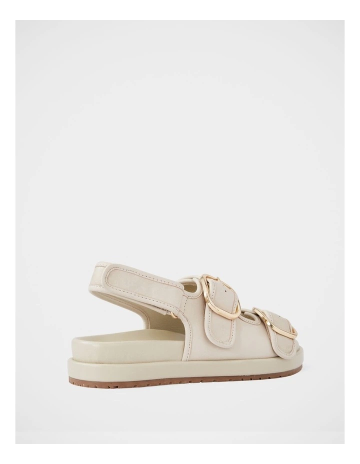 Atticus Pebble Leather Flatform in Ivory image 4