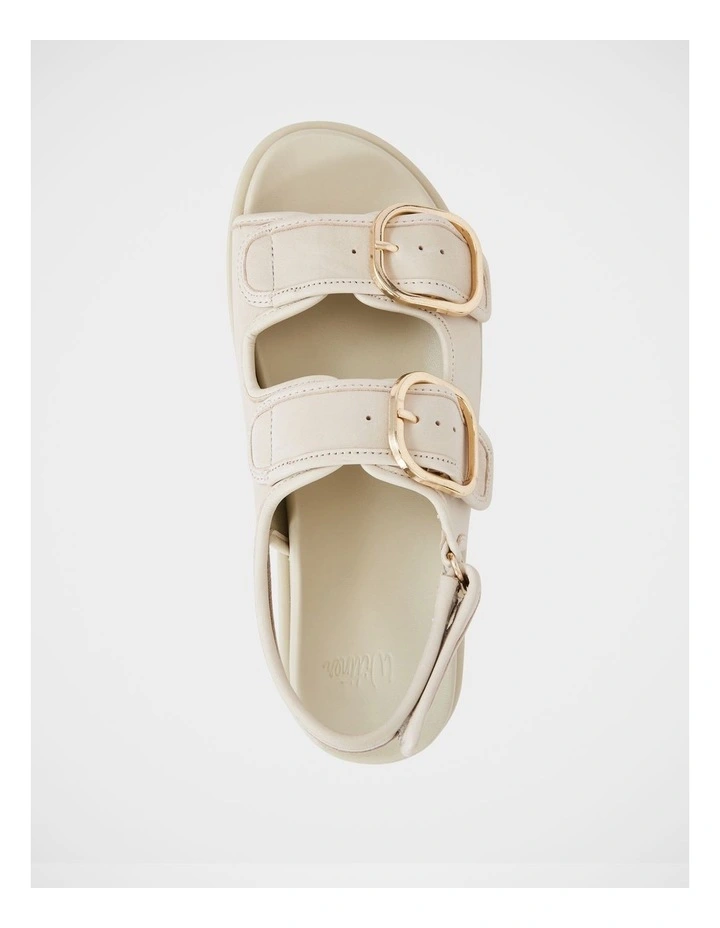 Atticus Pebble Leather Flatform in Ivory image 5