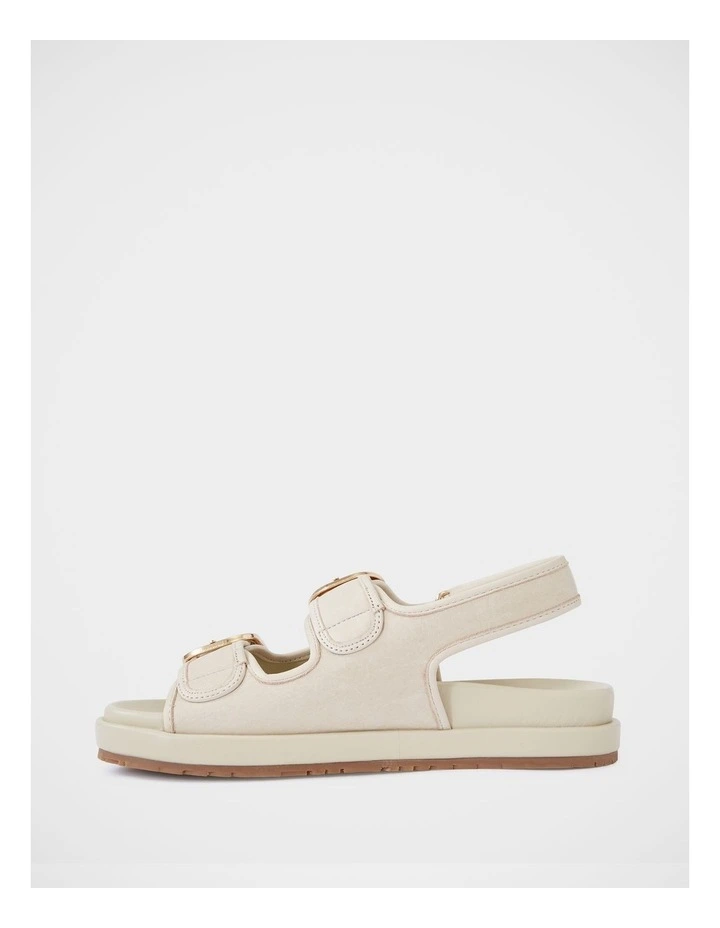 Atticus Pebble Leather Flatform in Ivory image 6