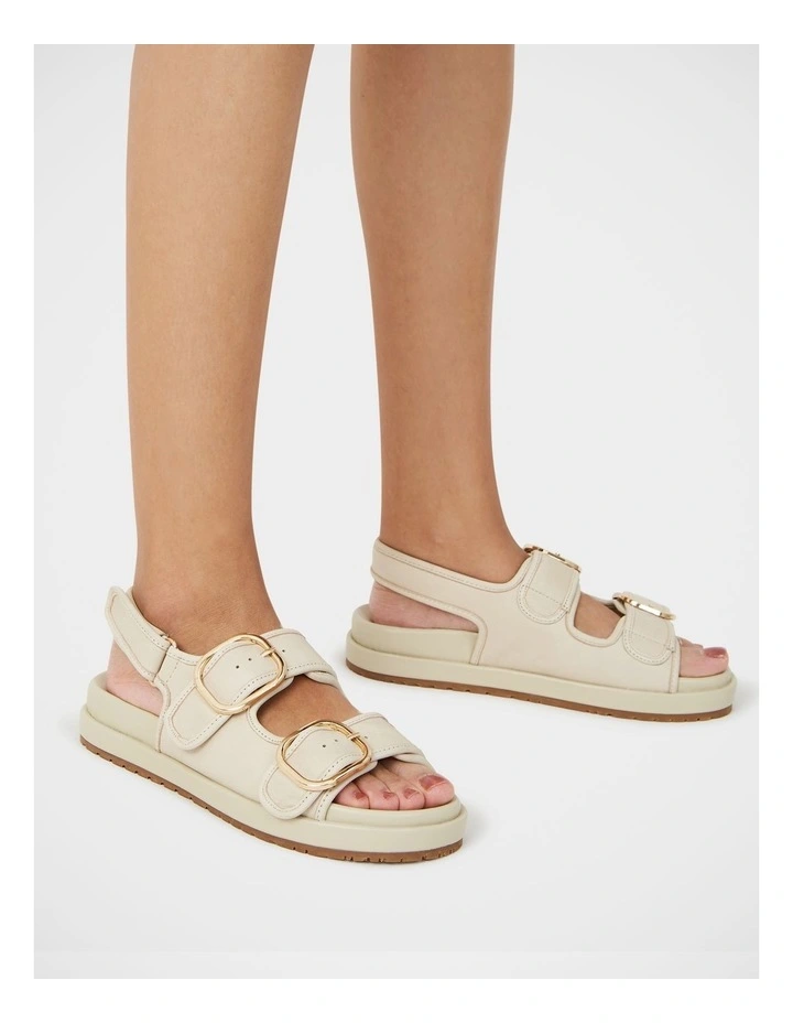 Atticus Pebble Leather Flatform in Ivory image 7