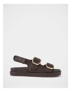 Atticus Leather Flatform in Brown