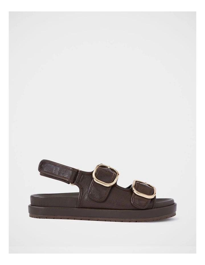 Atticus Leather Flatform in Brown image 1