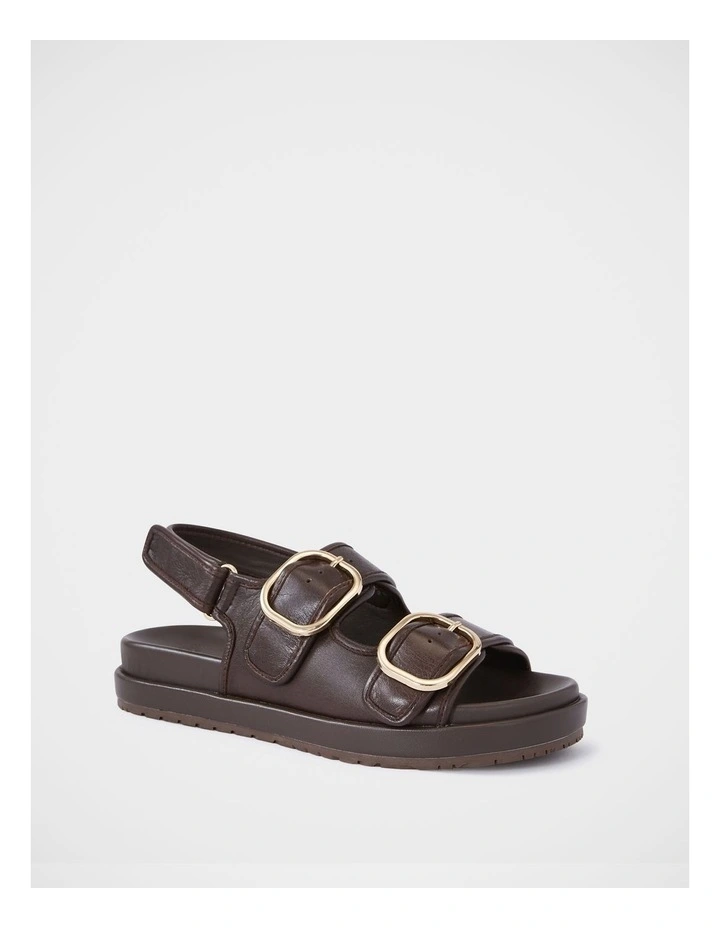 Atticus Leather Flatform in Brown image 2