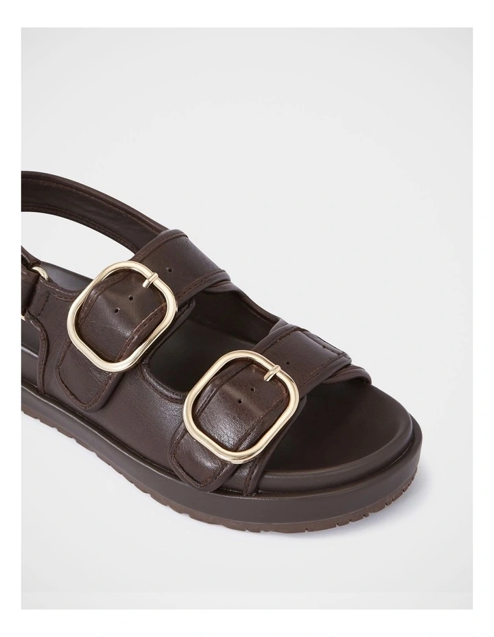Atticus Leather Flatform in Brown image 3