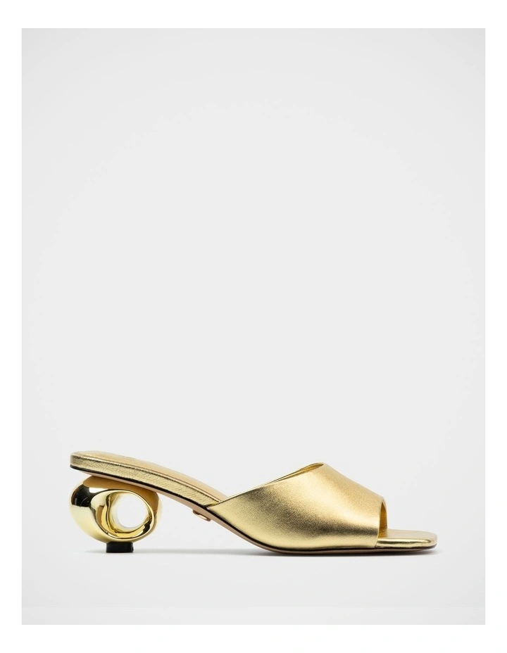 Myra Metallic Leather Artistic Mule in Gold image 1