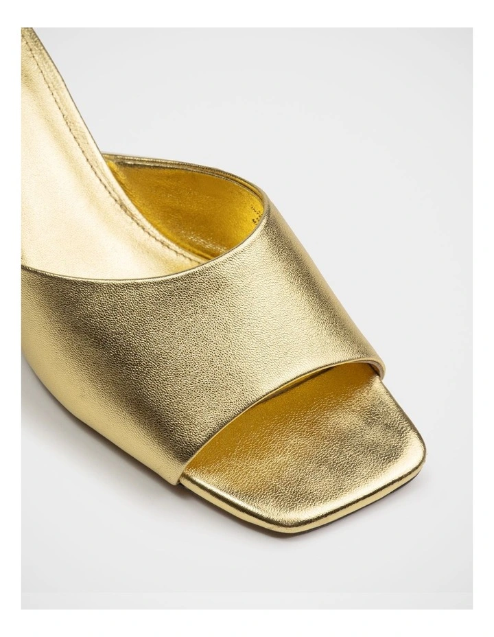 Myra Metallic Leather Artistic Mule in Gold image 3