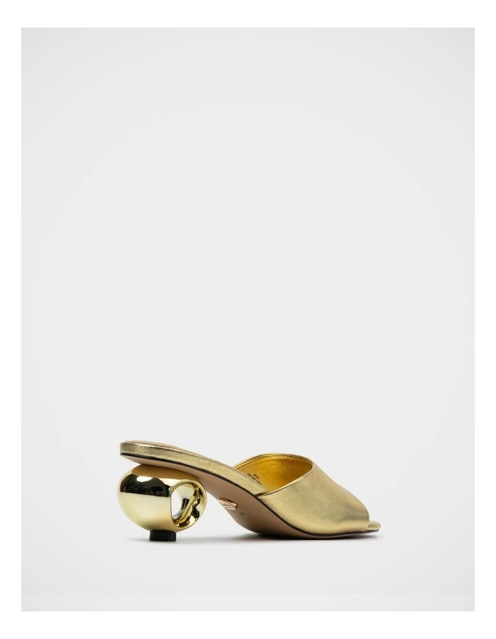 Myra Metallic Leather Artistic Mule in Gold image 4