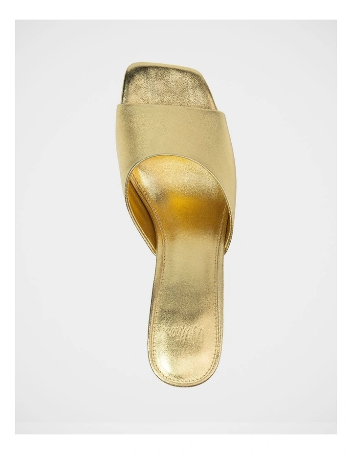 Myra Metallic Leather Artistic Mule in Gold image 5