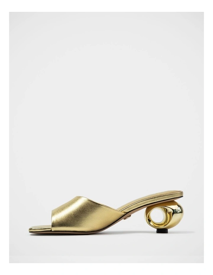 Myra Metallic Leather Artistic Mule in Gold image 6