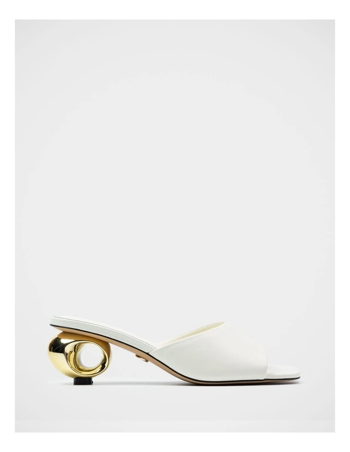 Myra Leather Artistic Mule in Off White image 1