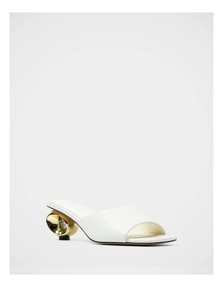 Myra Leather Artistic Mule in Off White image 2