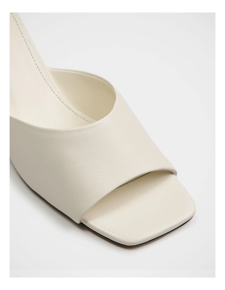 Myra Leather Artistic Mule in Off White image 3