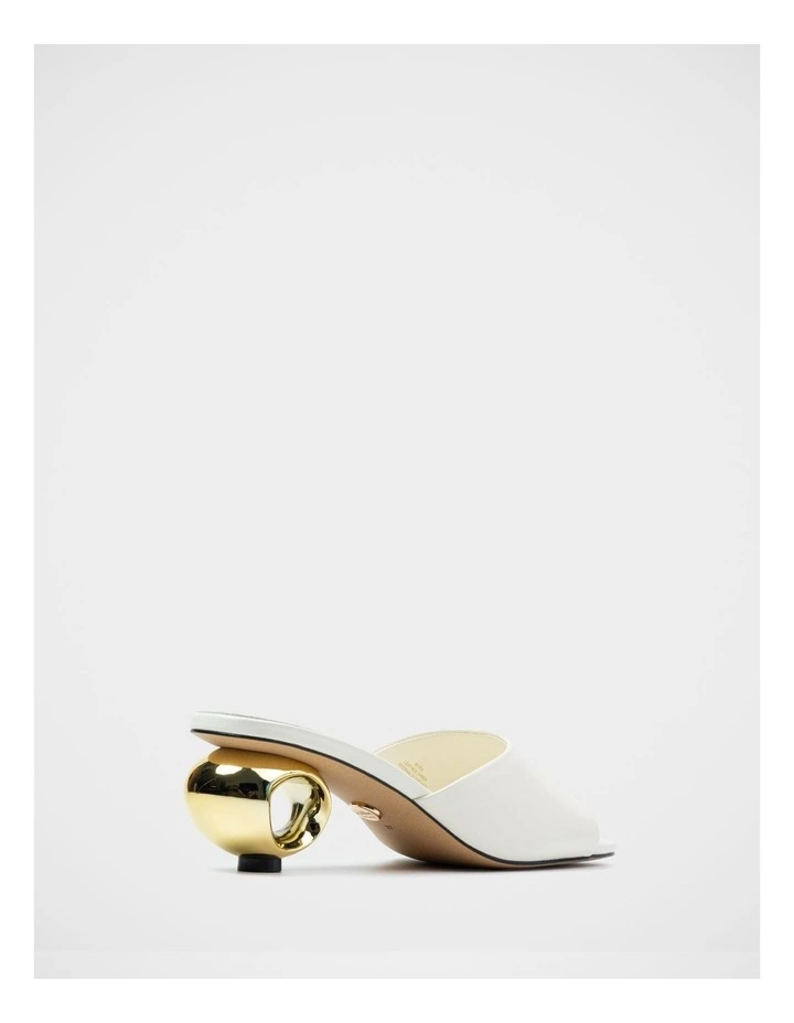 Myra Leather Artistic Mule in Off White image 4