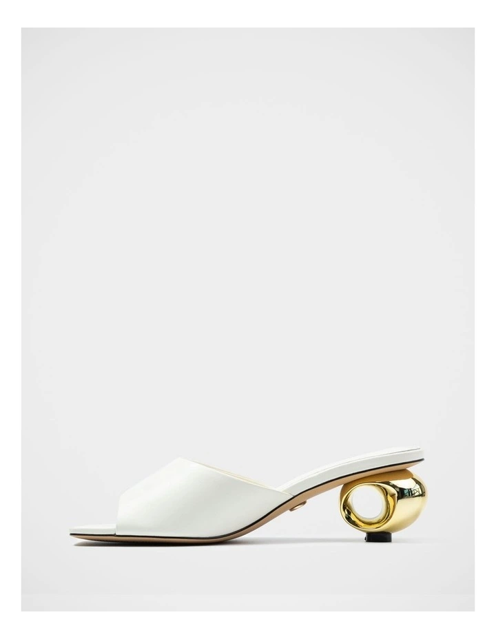 Myra Leather Artistic Mule in Off White image 6
