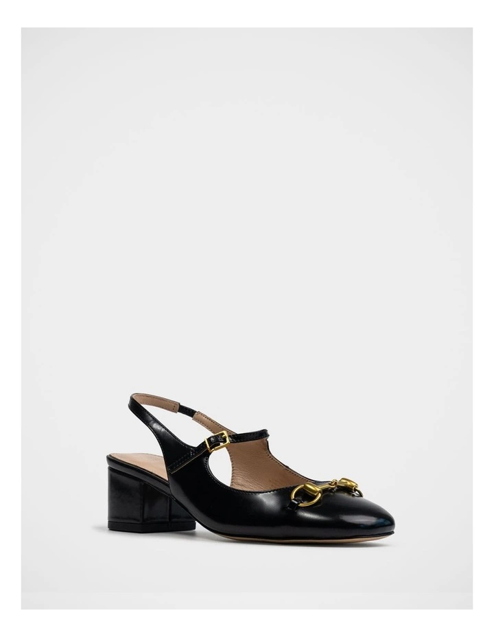 Nora Patent Leather Slingback in Black image 2
