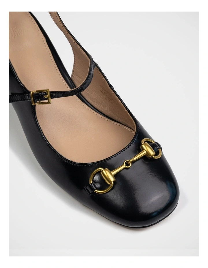 Nora Patent Leather Slingback in Black image 3