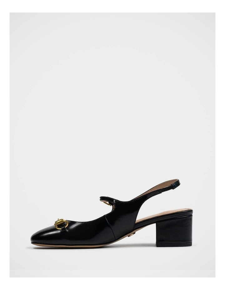 Nora Patent Leather Slingback in Black image 6