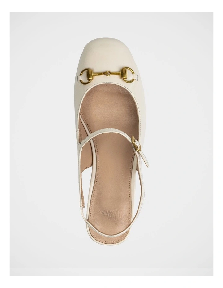 Nora Patent Leather Slingback in Ivory image 5