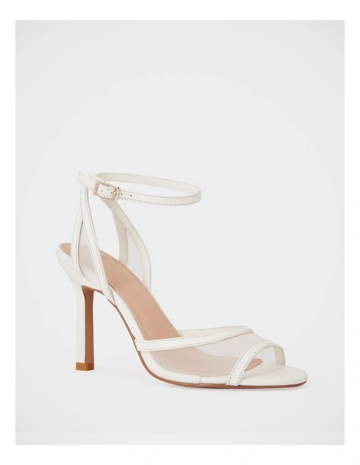 Zoella Mesh Textile Stiletto Heel in Off White image 2