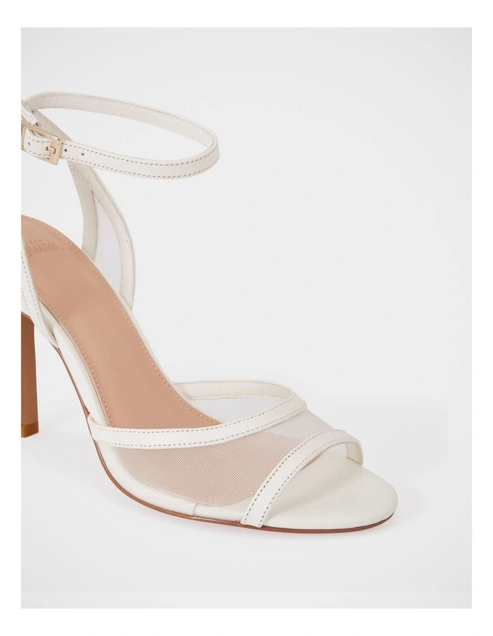 Zoella Mesh Textile Stiletto Heel in Off White image 3