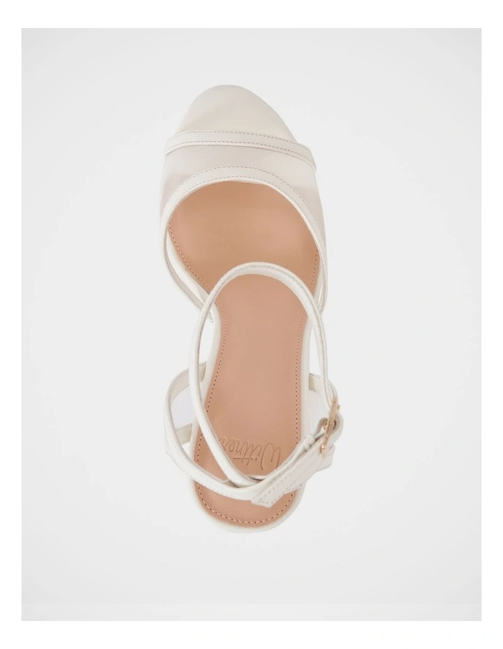 Zoella Mesh Textile Stiletto Heel in Off White image 5
