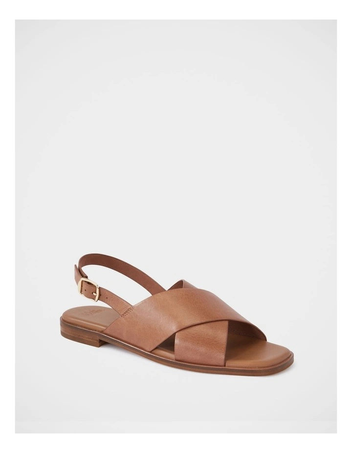 Deon Leather Sandal in Dark Cognac image 2