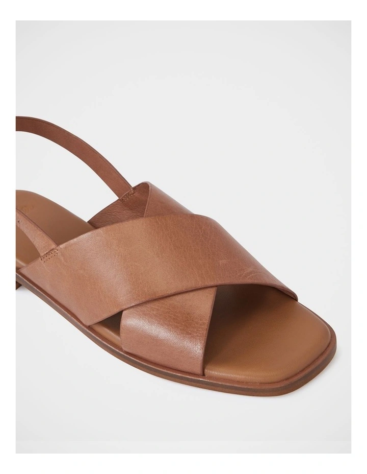Deon Leather Sandal in Dark Cognac image 3