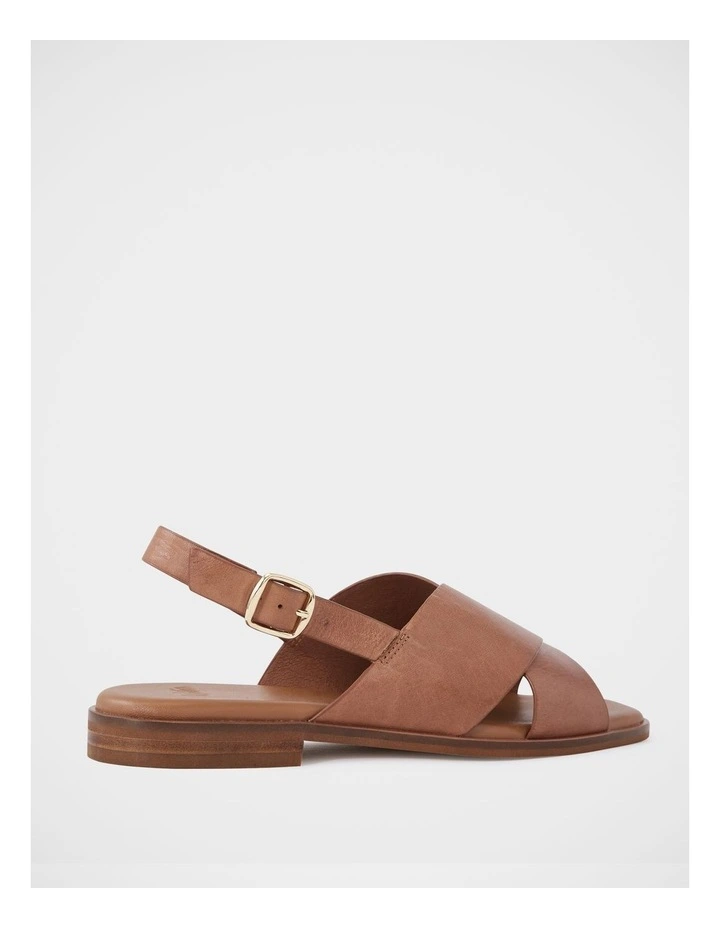 Deon Leather Sandal in Dark Cognac image 4