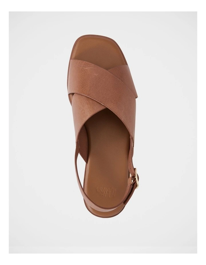Deon Leather Sandal in Dark Cognac image 5